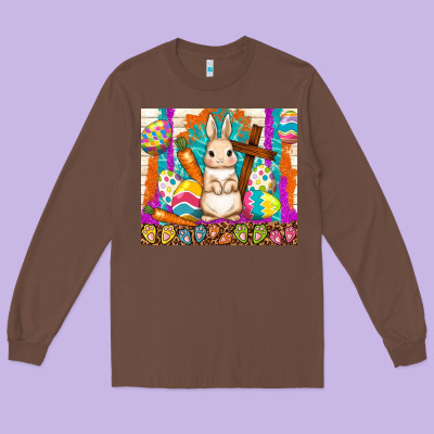 Easter Day Rabbit Long Sleeve Tee Designed By Tumblerdesignbyshophia