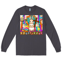 Smoke easter day rabbit Long Sleeve Tee - TumblerDesignByShophia