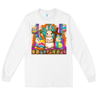 White easter day rabbit Long Sleeve Tee - TumblerDesignByShophia