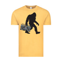 Vintage Mustard bigfoot beatbox boom box retro   bigfoot boom box Vintage Tee - DesigneFamous