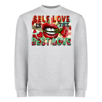 Heather Grey Self love is the best love Heavyweight Sweatshirt - FaDigitalArtStudio