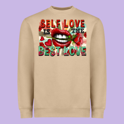 Self Love Is The Best Love Heavyweight Sweatshirt Designed By Fadigitalartstudio