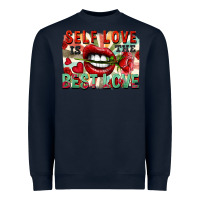 Navy Self love is the best love Heavyweight Sweatshirt - FaDigitalArtStudio