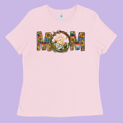 Western Mom With Baby Jesus Ladies Tee Designed By Bundleandbundleshop