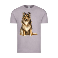 Vintage Zinc collie with bandanna Vintage Tee - texasbilliewilder