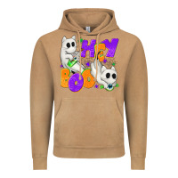 Vintage Camel Hey Boo with Ghost Cats Vintage Hoodie - texasbilliewilder