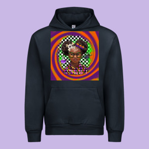 Halloween African Girl Urban Hoodie Designed By Barkaloodesign