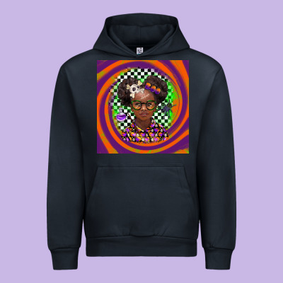 Halloween African Girl Urban Hoodie Designed By Barkaloodesign
