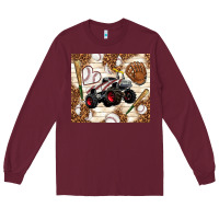 Burgundy baseball crusher Long Sleeve Tee - TumblerDesignByShophia