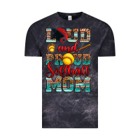 Cloud Black loud and proud softball mom Vintage Tee - RanaPortraitStore