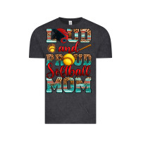 Vintage Black loud and proud softball mom Vintage Tee - RanaPortraitStore