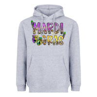 Heather Grey mardi gras Heavyweight Hoodie - SublimationCraftShop
