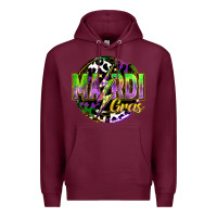Burgundy mardi gras lightning Premium Hoodie - FaDigitalArtStudio