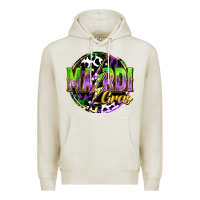 Oatmeal Heather mardi gras lightning Premium Hoodie - FaDigitalArtStudio