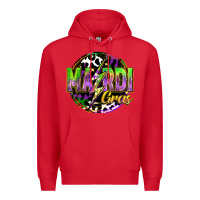 Red mardi gras lightning Premium Hoodie - FaDigitalArtStudio