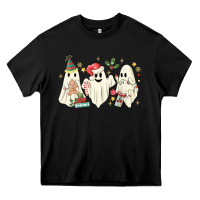 Black Christmas ghosts Heavy Core Tee - MaliasSmallBusiness