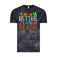 Cloud Black Life is better at the beach Vintage Tee - NancyCooperArtShop
