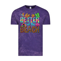 Cloud Purple Life is better at the beach Vintage Tee - NancyCooperArtShop