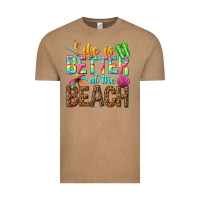Vintage Coffee Life is better at the beach Vintage Tee - NancyCooperArtShop