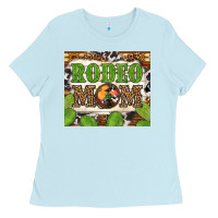 Baby Blue Western Rodeo Mom Tumbler Ladies Tee - BundleAndBundleShop