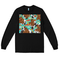Black serape cowhide and leopard with glitter Long Sleeve Tee - TumblerDesignByShophia