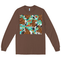 Chestnut serape cowhide and leopard with glitter Long Sleeve Tee - TumblerDesignByShophia