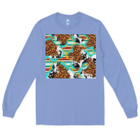 Colony Blue serape cowhide and leopard with glitter Long Sleeve Tee - TumblerDesignByShophia
