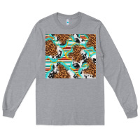 Heather Grey serape cowhide and leopard with glitter Long Sleeve Tee - TumblerDesignByShophia