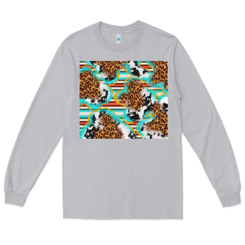 Serape Cowhide And Leopard With Glitter Long Sleeve Tee by TumblerDesignByShophia | Teevron
