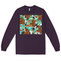 Plum serape cowhide and leopard with glitter Long Sleeve Tee - TumblerDesignByShophia