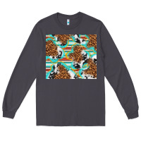 Smoke serape cowhide and leopard with glitter Long Sleeve Tee - TumblerDesignByShophia