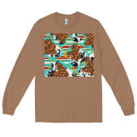 Toasted Coconut serape cowhide and leopard with glitter Long Sleeve Tee - TumblerDesignByShophia