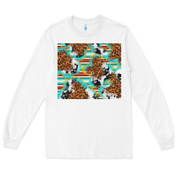White serape cowhide and leopard with glitter Long Sleeve Tee - TumblerDesignByShophia