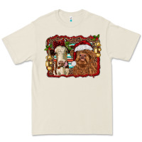 Bone christmas heifer and highland cow with serape background Premium Tee - RanaPortraitStore