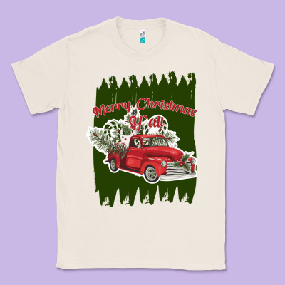 Merry Christmas Y'all Truck Classic Tee Designed By Bettercallsaul