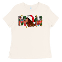 Bone Western Mom With Woman In Santa Hat Ladies Tee - BundleAndBundleShop