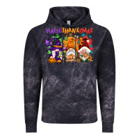Cloud Black Hallothanksmas gnomes Vintage Hoodie - NancyCooperArtShop