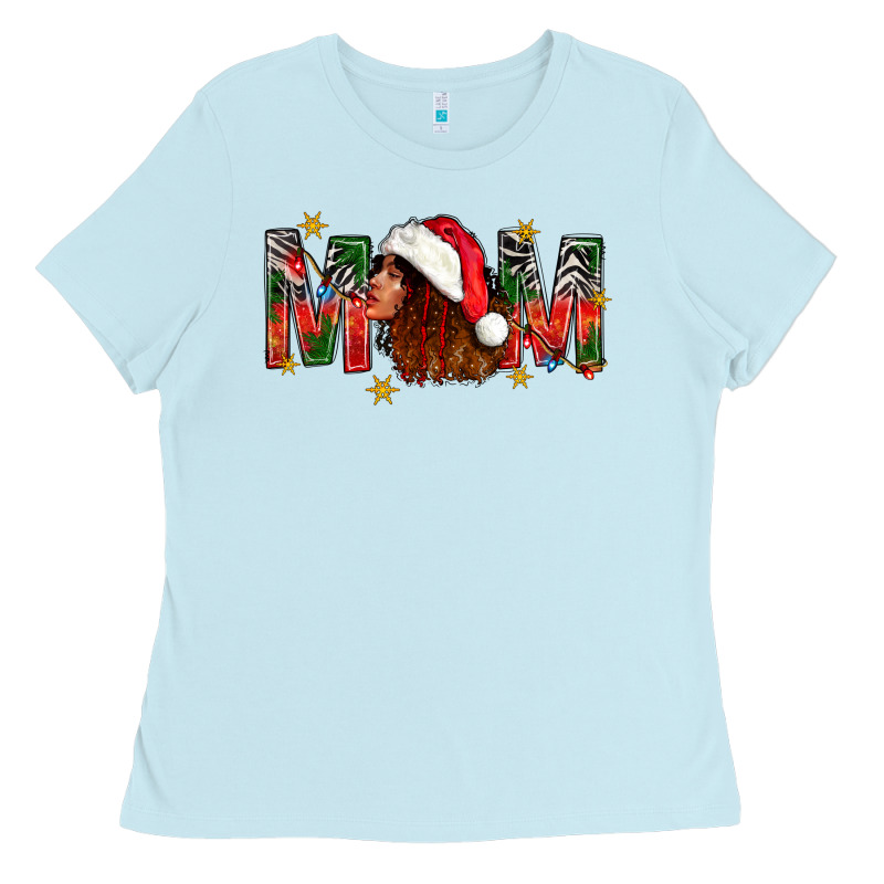 Western Mom With Woman In Santa Hat Ladies Tee by BundleAndBundleShop | Teevron