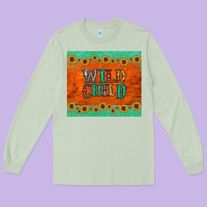 Western Wild Child Long Sleeve Tee Designed By Jasminsmagicworld