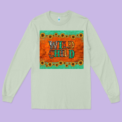 Western Wild Child Long Sleeve Tee Designed By Jasminsmagicworld