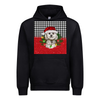 Black Christmas Bichon frise dog Urban Hoodie - BarkalooDesign
