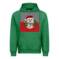 Emerald Christmas Bichon frise dog Urban Hoodie - BarkalooDesign