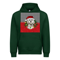 Forest Green Christmas Bichon frise dog Urban Hoodie - BarkalooDesign