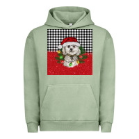 Pigment Oil Green Christmas Bichon frise dog Urban Hoodie - BarkalooDesign