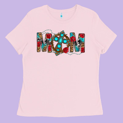 Western Mom With Cross Ladies Tee Designed By Bundleandbundleshop