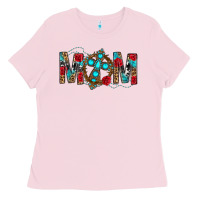 Bubblegum Pink Western Mom With Cross Ladies Tee - BundleAndBundleShop