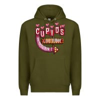 Army Green Valentines Day Cupid's Love Lodge Premium Hoodie - FaDigitalArtStudio