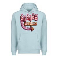 Blue Mist Valentines Day Cupid's Love Lodge Premium Hoodie - FaDigitalArtStudio