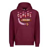 Burgundy Valentines Day Cupid's Love Lodge Premium Hoodie - FaDigitalArtStudio