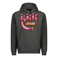 Charcoal Heather Valentines Day Cupid's Love Lodge Premium Hoodie - FaDigitalArtStudio